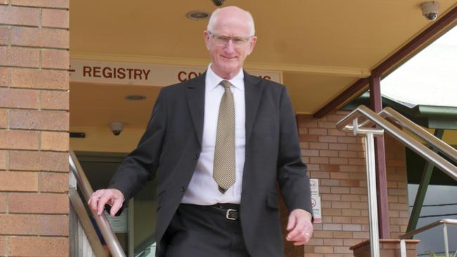 Former Fraser Coast mayor Chris Loft leaving the Hervey Bay court house during day 1 of his trial