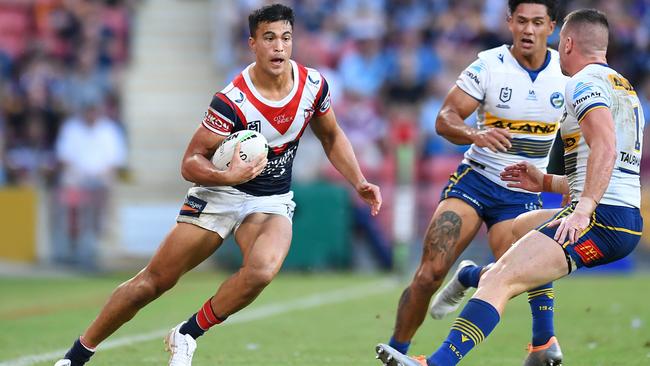 Suaalii was brilliant against the Eels. (Photo by Albert Perez/Getty Images)