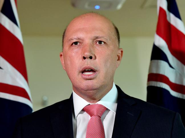 Peter Dutton, Federal Minister for Home Affairs. Picture: AAP