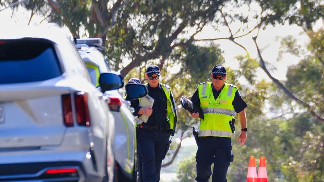 Police confirmed one child had died following the crash. Auburn South Primary School remains closed and all parents have been notified. Picture: NewsWire / Luis Enrique Ascui