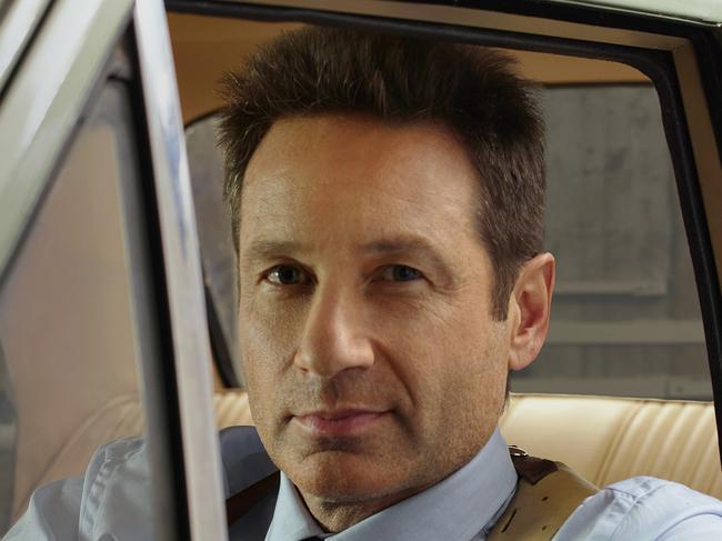 EMBARGOED SUNDAY MAY31 TV COLUMN Aquarius star David Duchovny as Detective Sam Hodiak. Picture: NBC/Getty.