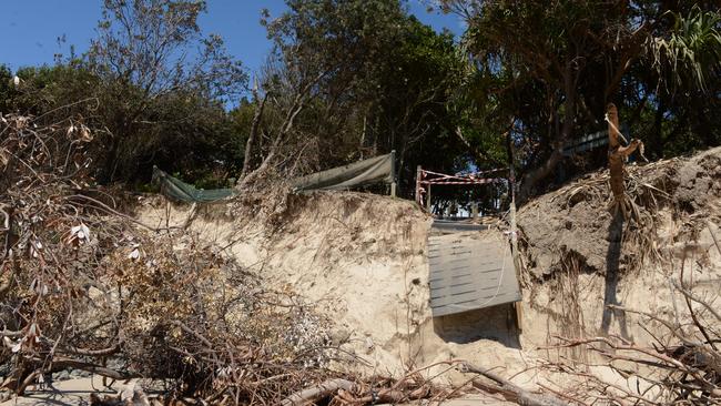 Serious erosion is continuing to cause concerns on Clarkes Beach in Byron Bay.