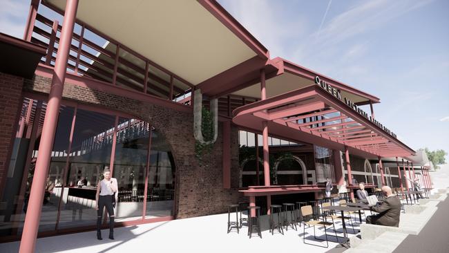 An artist’s impression of Queen Victoria Market’s new food hall.