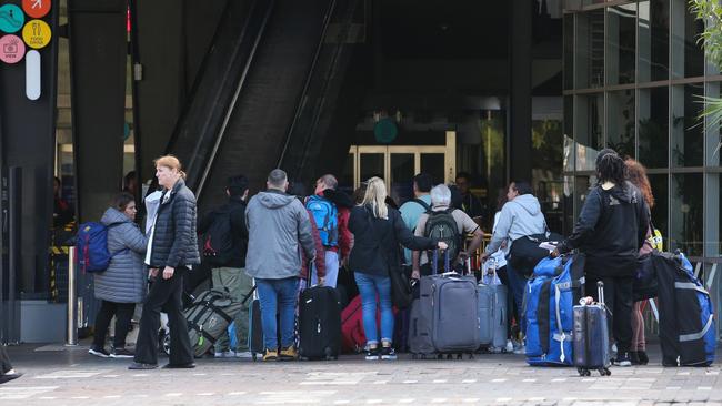 Passengers at White Bay Cruise Terminal awaiting the ship’s arrival. Picture: NCA Newswire / Gaye Gerard