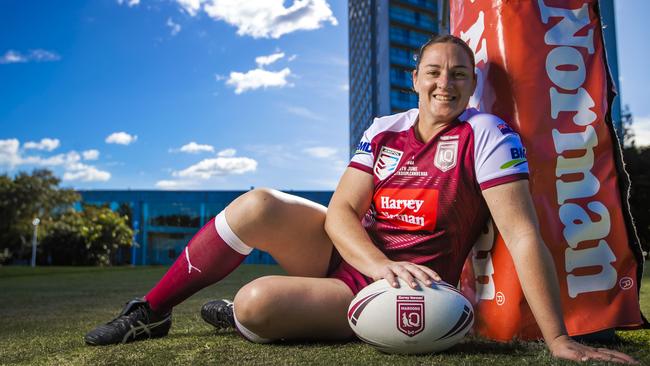 Queensland Women’s Origin player Steph Hancock. Picture: NIGEL HALLETT