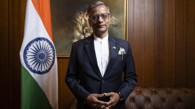 Indian high commissioner Gopal Baglay in his office at the Indian High Commission in Canberra. Picture: Martin Ollman