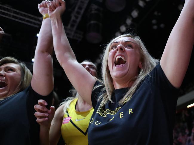 Neville won the Vitality Netball Superleague with Manchester Thunder in 2022. Picture: Morgan Harlow/Getty Images