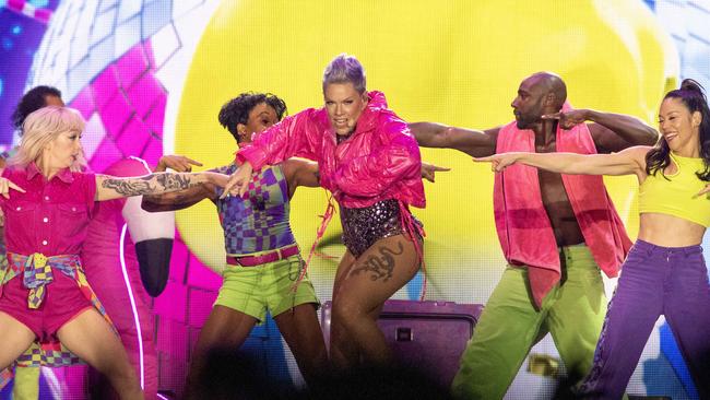 Pink declared the venue the “most incredible” she had seen. Picture: Kelly Barnes