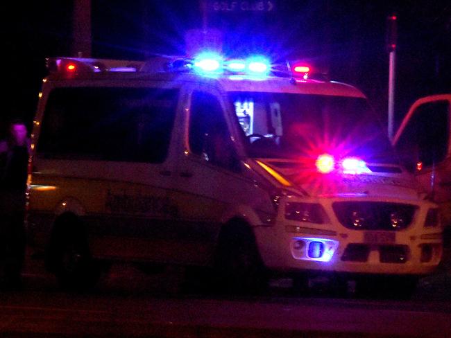 A suspicious fire at the Coolabah Motel on Bowen Rd in Rosslea, Townsville last night. Ambulance transported a man who was found across the road to hospital.