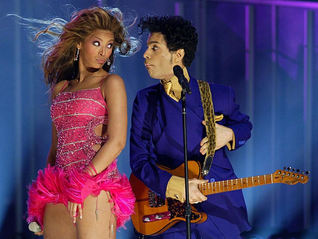 Beyoncé has performed with her fair share of superstars and graced the 2004 Grammy Awards stage with Prince. Picture: AFP