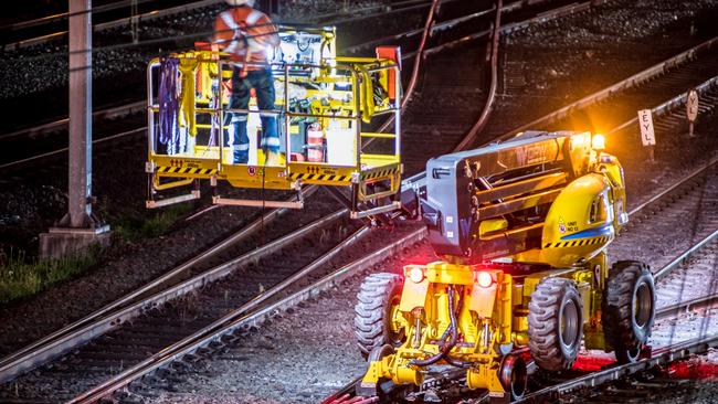 Decommissioning of the Carlingford line to make way for the Parramatta Light Rail. Picture: David Stefanoff Photography