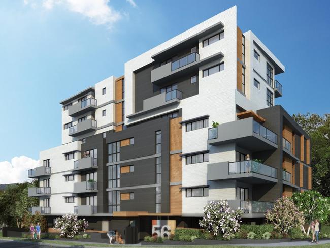 Artists impression of the social housing project in Beane St Gosford.