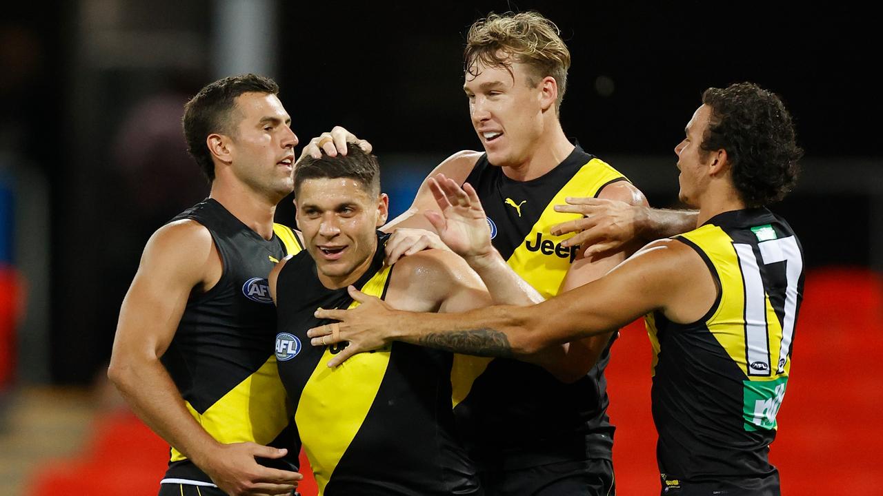 Richmond midfielder Dion Prestia will race in the 2024 AFL Gatorade Grand Final sprint. Picture: Michael Willson / Getty Images