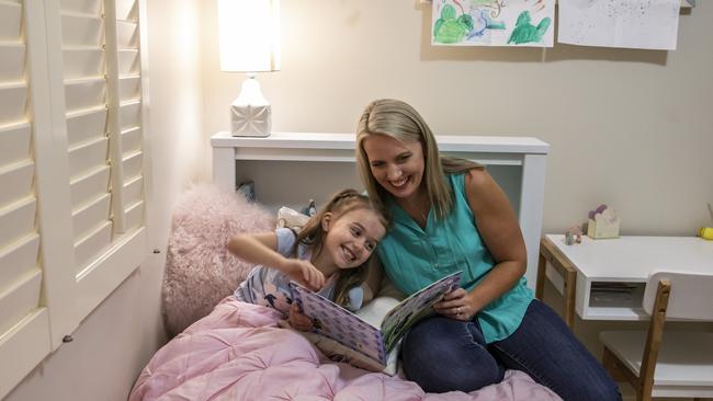 Kate Jones with daughter Grace. Picture: Mark Cranitch