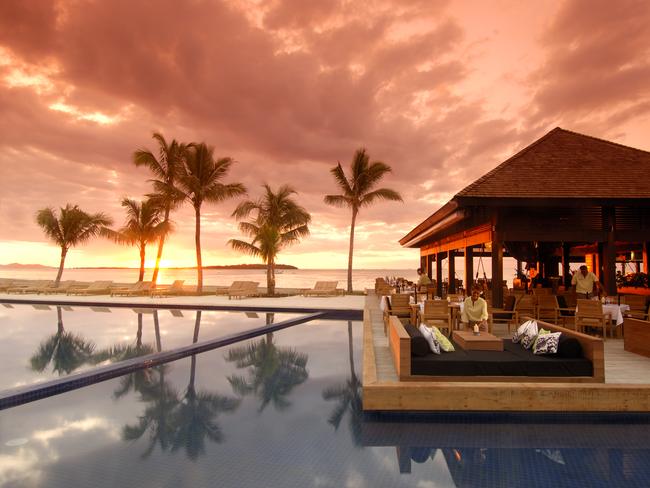 The pool area at the Hilton Beach resort. Picture: Supplied