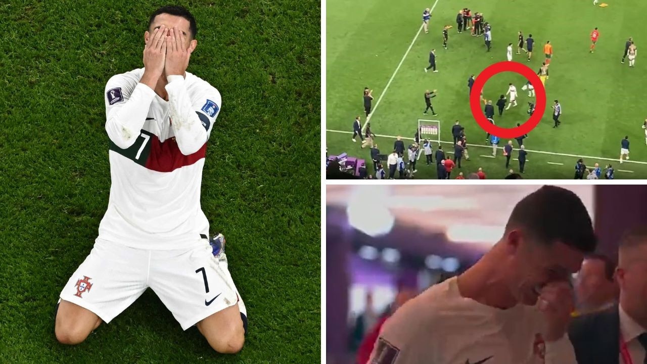 Ronaldo accosted by pitch invader, left in tears after Portugal exit World  Cup | news.com.au — Australia's leading news site
