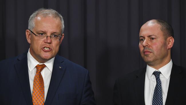 Prime Minister Scott Morrison and Treasurer Josh Frydenberg.