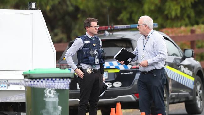 Scene at Black Snake Road Granton where Nicholas Aaron Scott was killed overnight and another injured after reports of gunshots. Tasmania Police in attendance. Picture: Nikki Davis-Jones