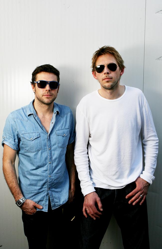 Groove Armada backstage at Gold Coast Big Day Out in 2010. Picture: Jeff Camden