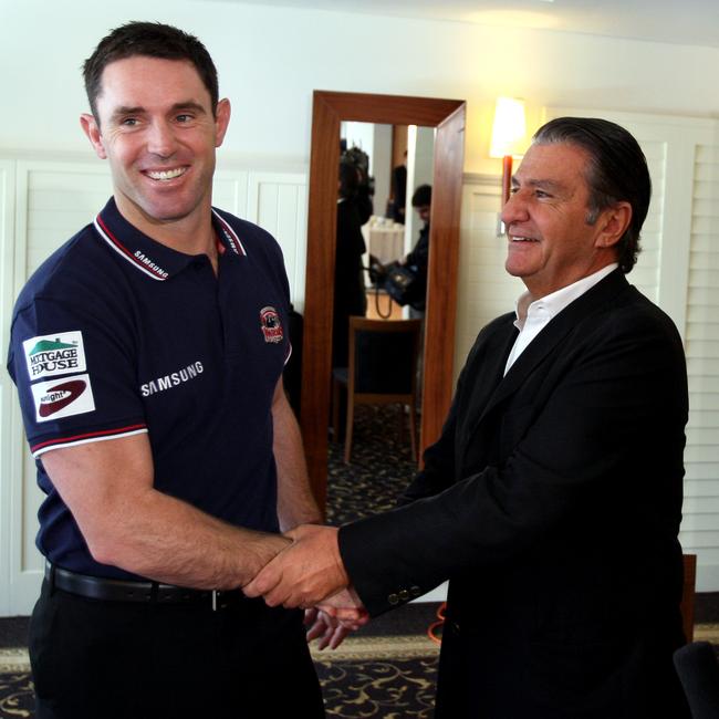 Brad Fittler and Sydney Roosters NRL chairman Nick Politis are close.