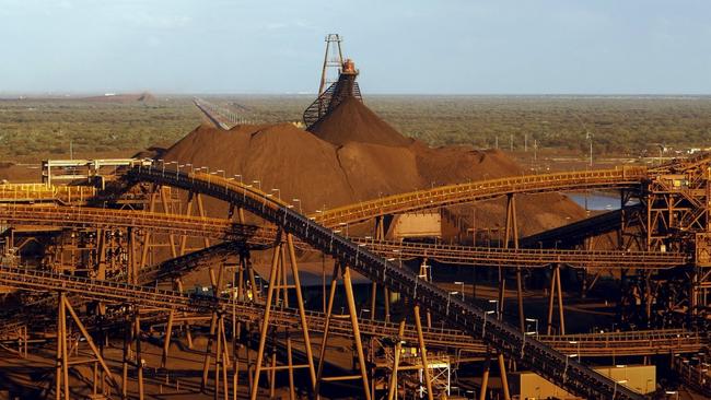 Fortescue Metals Group’s Christmas Creek iron ore mine in Port Hedland.