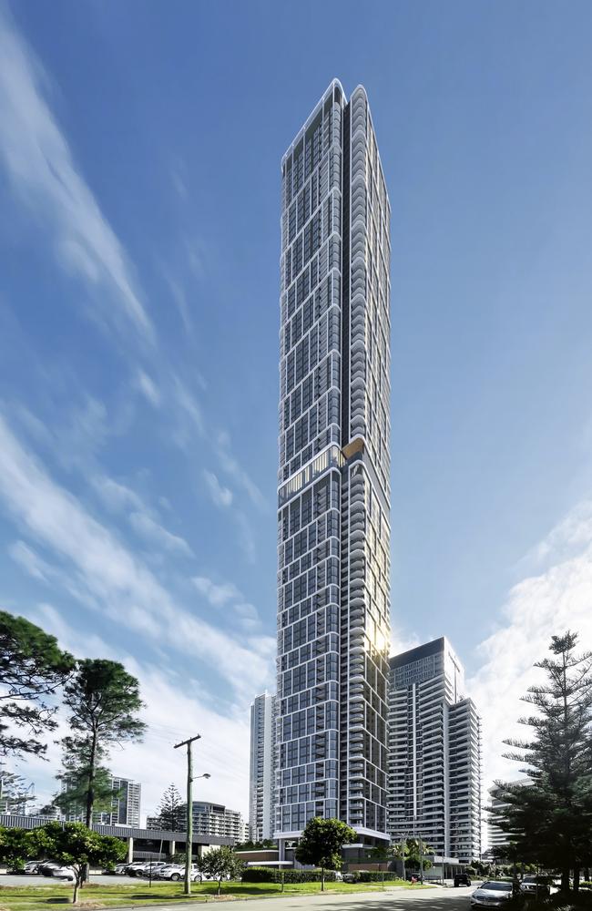 Artist impression of Pegasus, a new tower planned for Broadbeach by Harry Triguboff's Meriton.