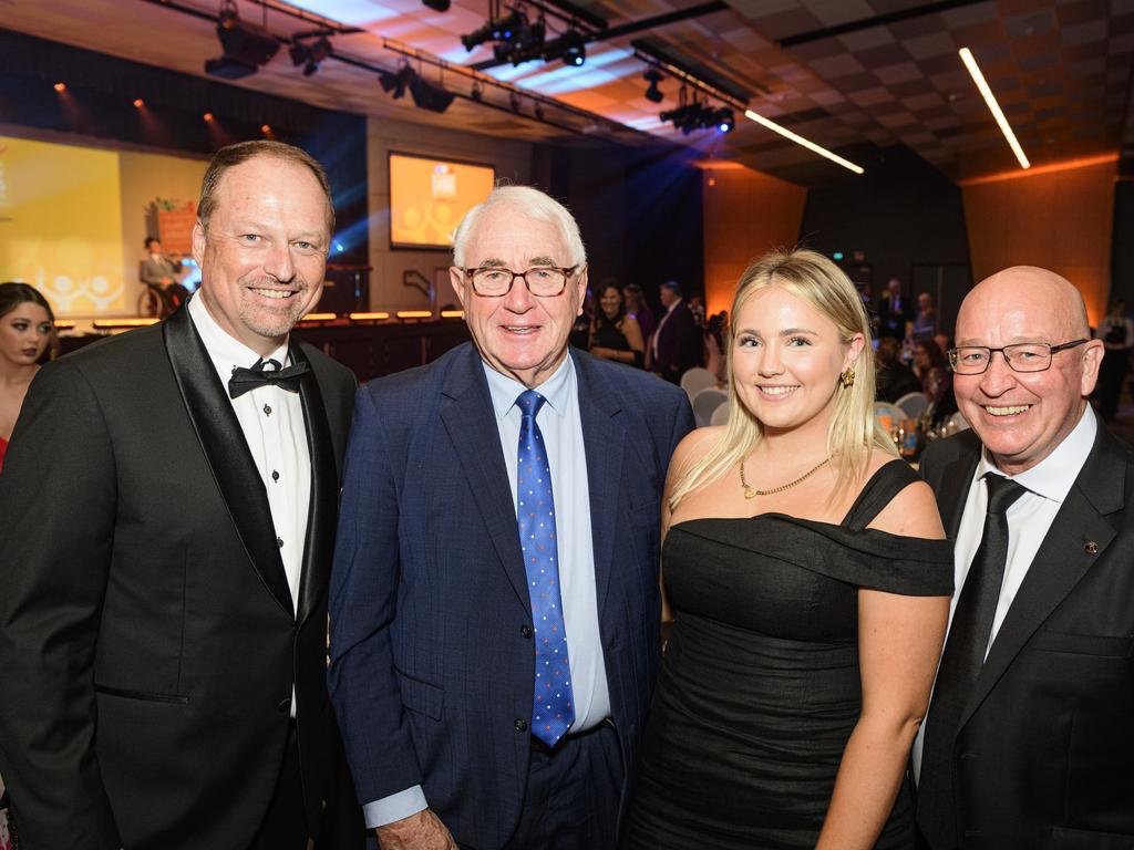 At the Business disAbility Awards of Australia are (from left) chair Greg Luck, Paul Antonio, Sophia Antonio and David Wallis at Edmund Rice Cultural Centre, Saturday, May 17, 2025. Picture: Kevin Farmer