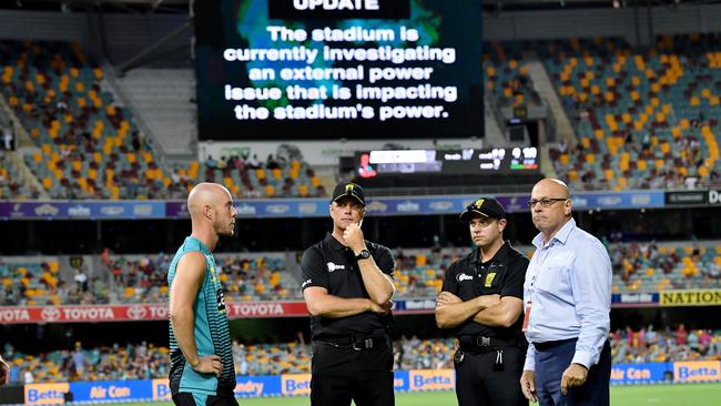 A Big Bash at the Gabba was abandoned earlier this week.