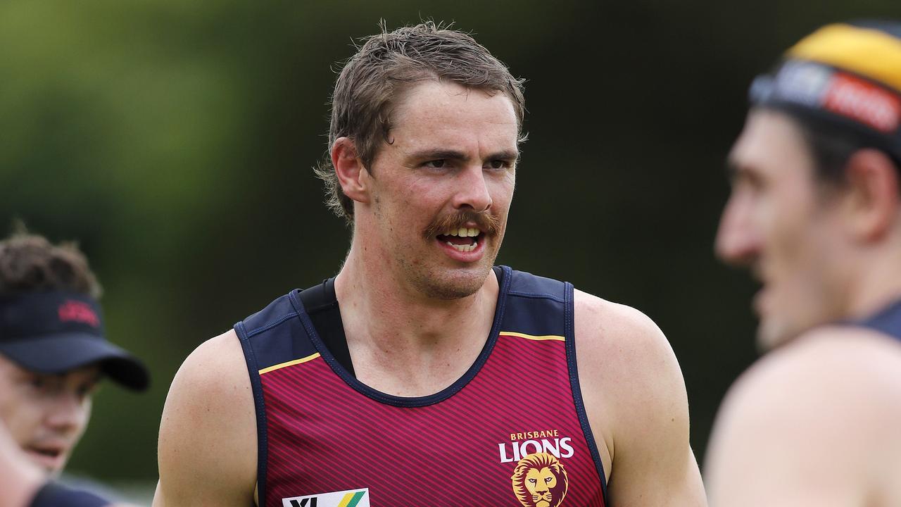 Joe Daniher is enjoying another injury-free pre-season as the Lions hunt the 2022 premiership. Picture: Josh Woning