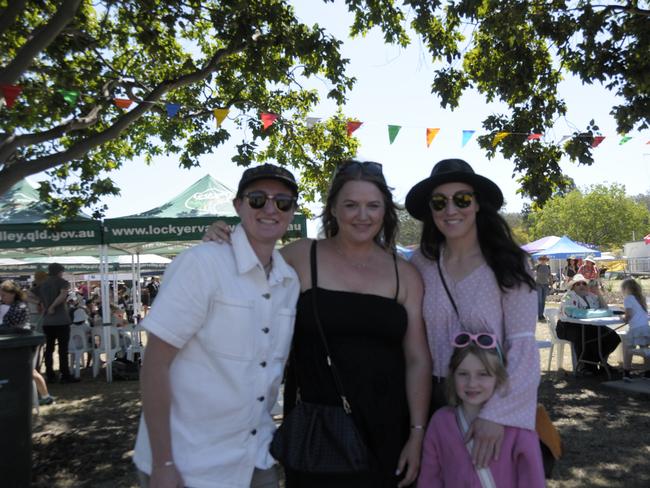 (From left) Renee Schefe, Julz McBain, Josephine Say, and Elyce McClymont enjoying their Sunday at the Murphys Creek Chilli Festival. Picture: Isabella Pesch