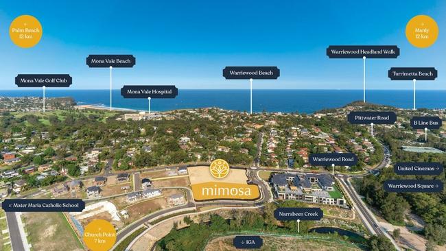 Map of proposed Mimosa site and surrounds. Picture: Realestate.com.au