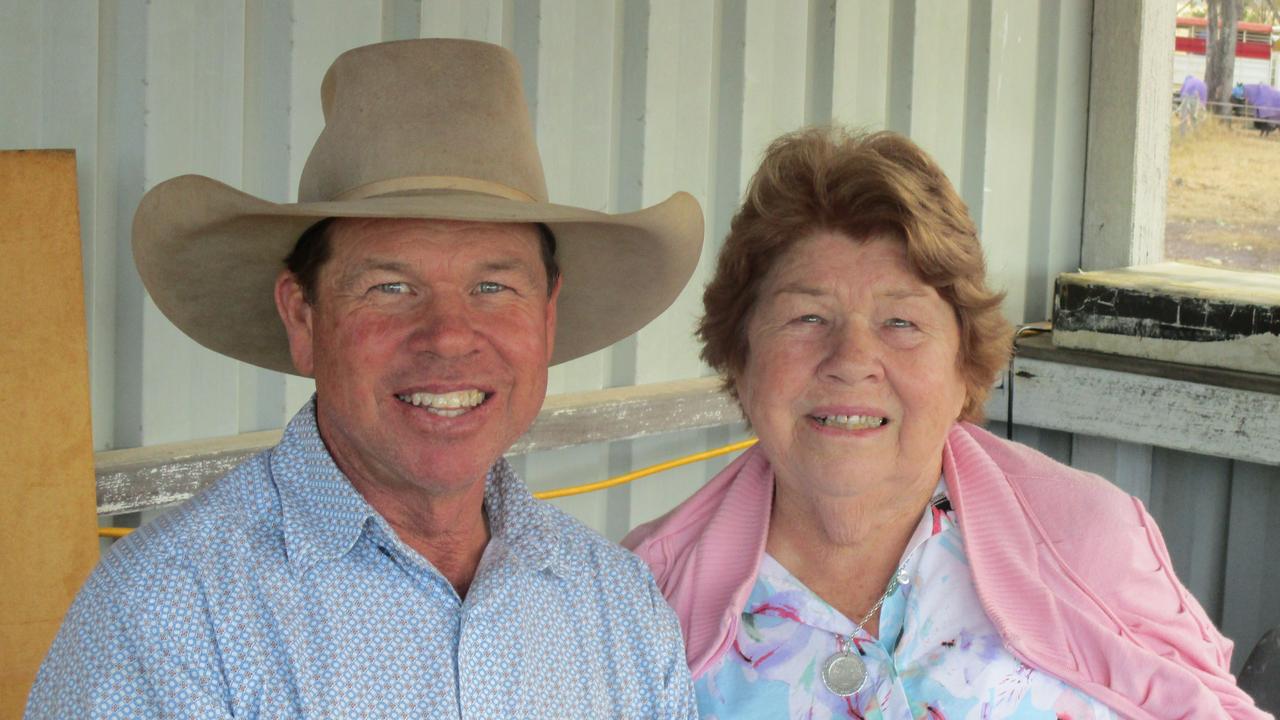 Tanda Webb with her son Anthony Webb at the 2019 Widgee Bushman's Carnival. Source: Courier Mail.