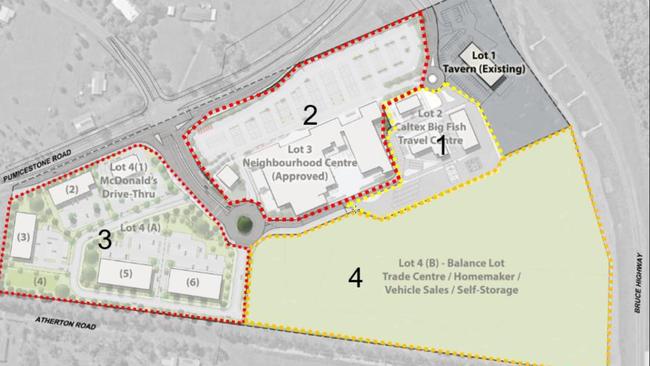 The site of the Bunnings Warehouse (4) planned for the SunGATE Business Park, Caboolture Image: Moreton Bay Regional Council PD Online