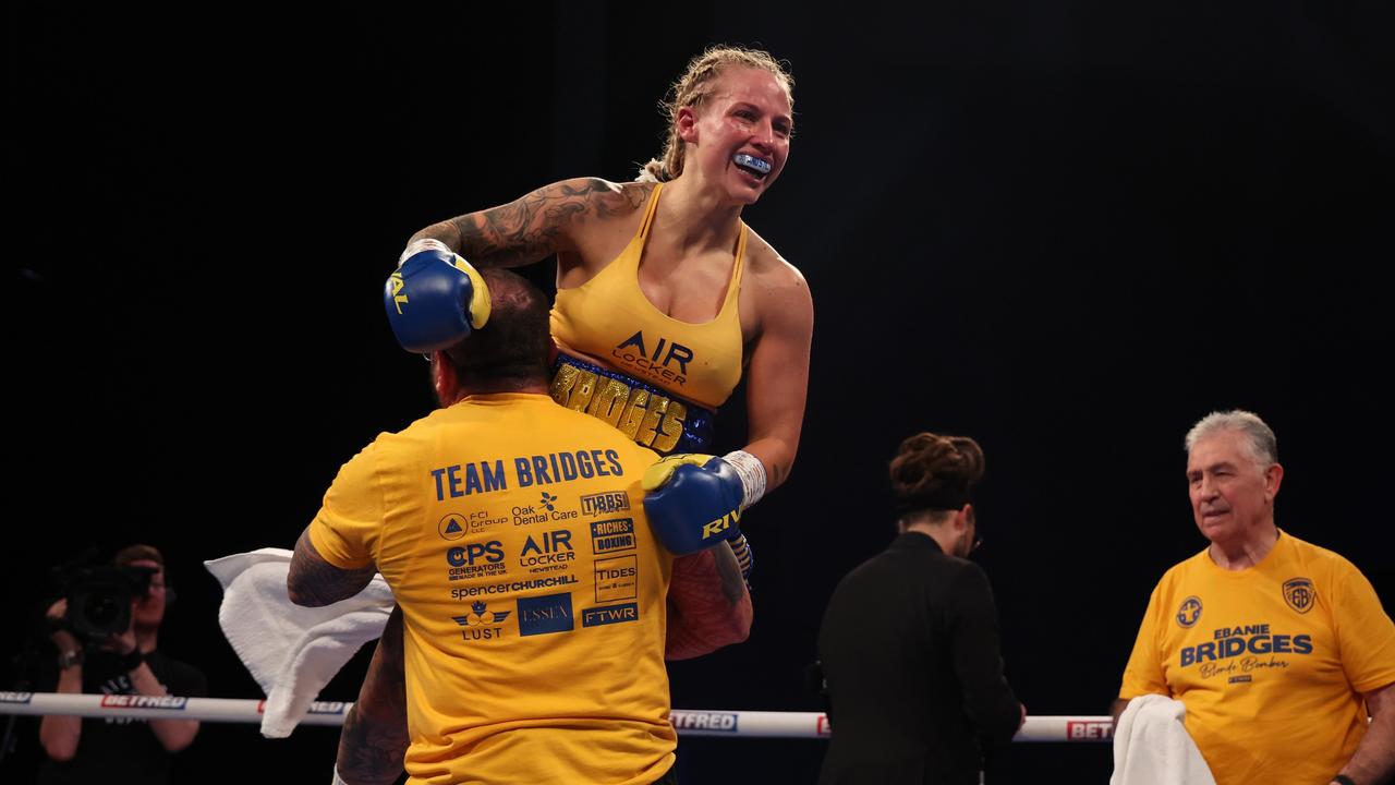 Ebanie Bridges is the new queen of Australian boxing. (Photo by Nigel Roddis/Getty Images)