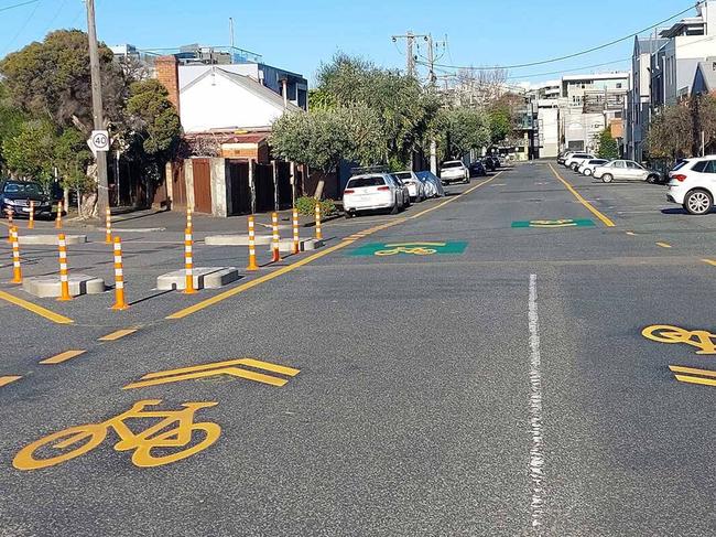 The new bike lanes have been described as ‘confusing’. Picture: Supplied