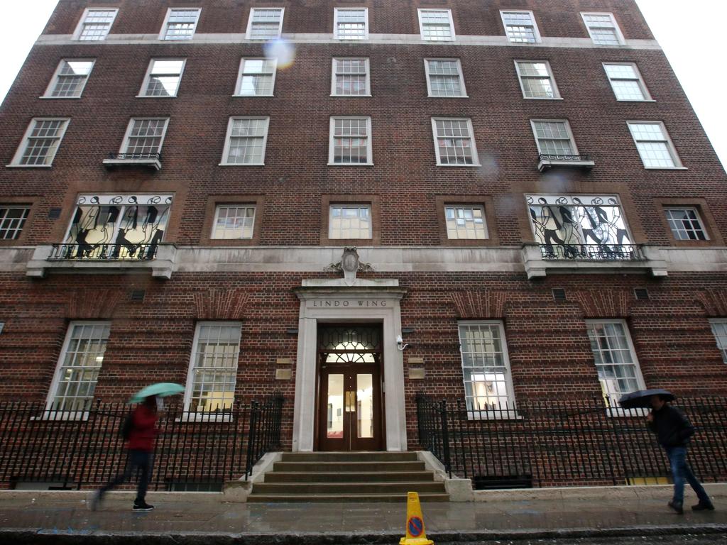 The private Lindo Wing of St Mary’s Hospital, in central London, where Prince George, Princess Charlotte and Prince Louis were born. Picture: AFP