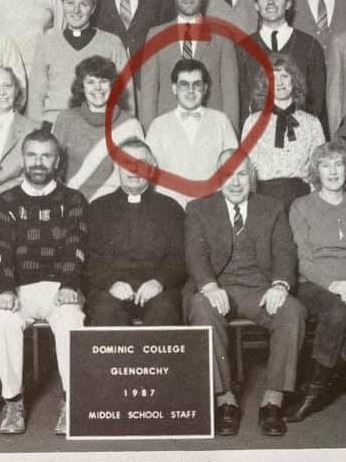 Peter John O’Neill in the 1987 Dominic College yearbook. Picture: FACEBOOK