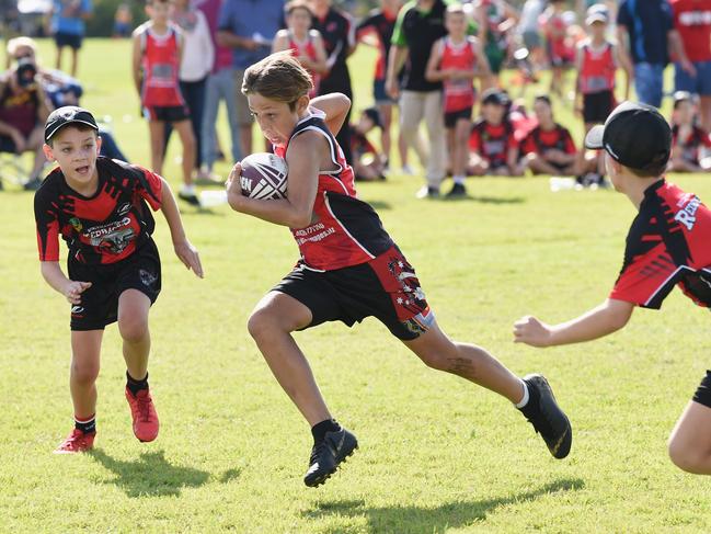 Qld Touch Junior State Cup - U/10 Boys Hervey Bay v Rockhampton White. Albert Page (Hervey Bay).