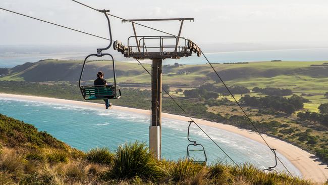 The picturesque coastal village of Stanley looking from the chairlift. Picture: Wai Nang Poon