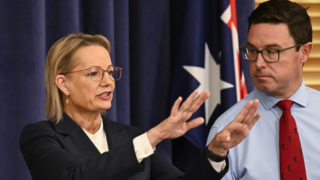 Opposition Leader Sussan Ley and Nationals leader David Littleproud. Picture: Martin Ollman/NewsWire