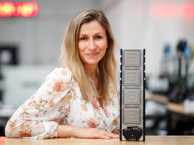 Flavia Tata Nardini, CEO and Co-founder at Fleet Space Technologies in Adelaide on August 27, 2021. Picture Matt Turner.