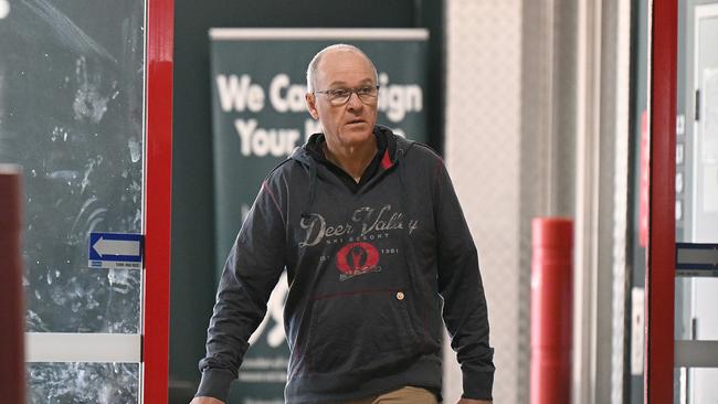 Leaving a local Bunnings store with window cleaning goods, Tom Seymour, the former CEO of PwC was key to the firm's leak of top secret tax information. Picture: Lyndon Mechielsen