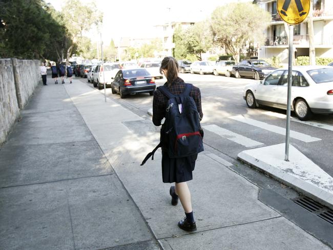 A child on the school walk. Generic picture: Andrew Lee