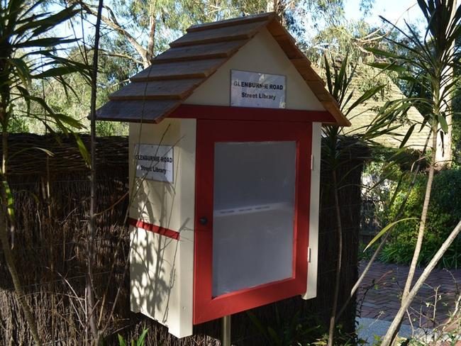 The street library was installed on the donors’ fence line.