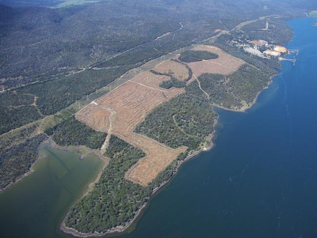 Tamar Valley pulp mill site. Picture: Wilderness Society