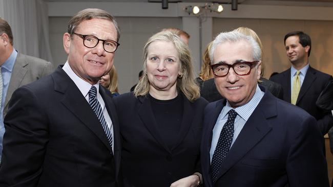 Michael Ovitz, Helen Morris and her husband, director Martin Scorsese. Picture: Getty Images. 