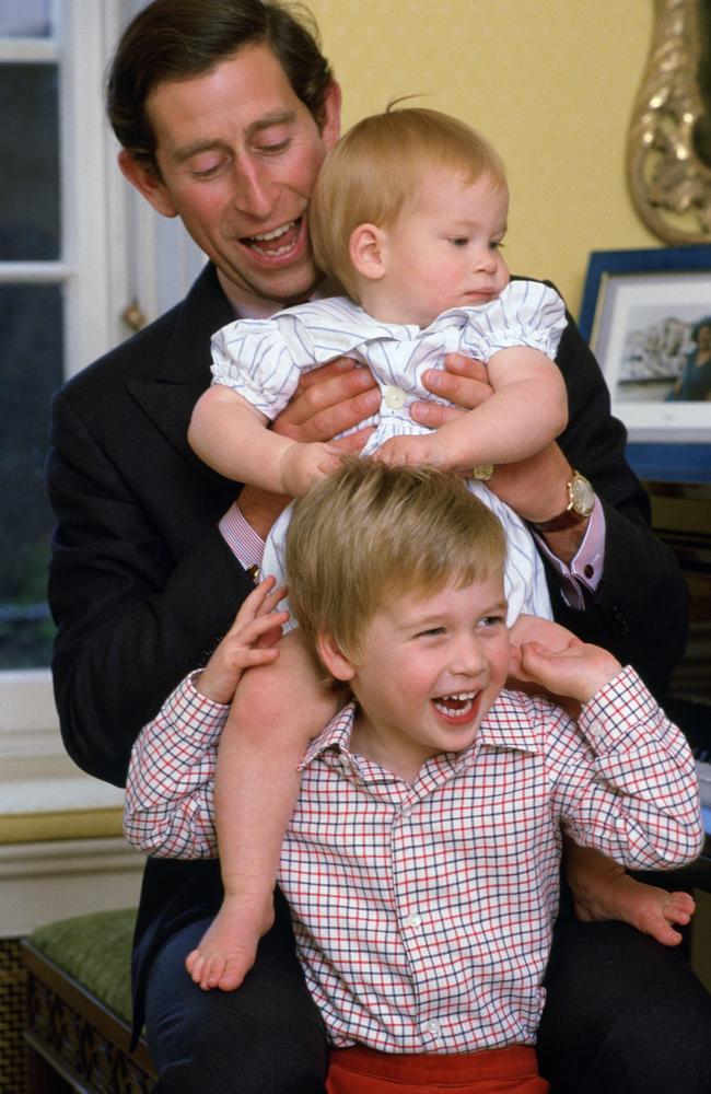 Prince Charles’, pictured with his sons in 1984, recent bout of coronavirus has reportedly brought the brothers closer together. Picture: Getty Images