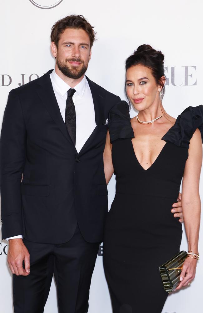 Shaun Hampson and Megan Gale at the NGV Gala in 2022. Picture: Getty Images