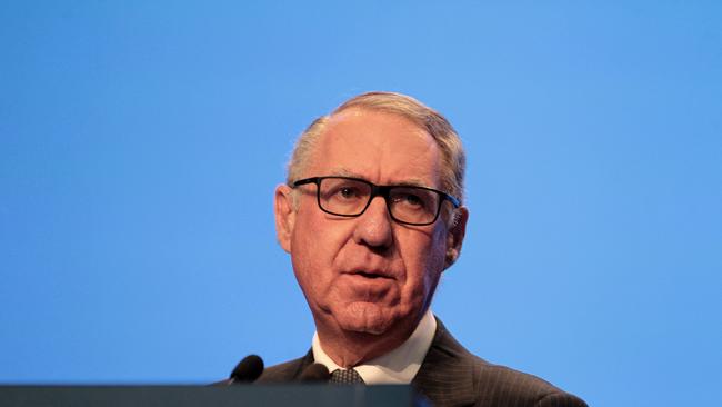 ANZ Chairman David Gonski at the ANZ bank AGM in Sydney, Tuesday, December 19, 2017. (AAP Image/Ben Rushton) NO ARCHIVING