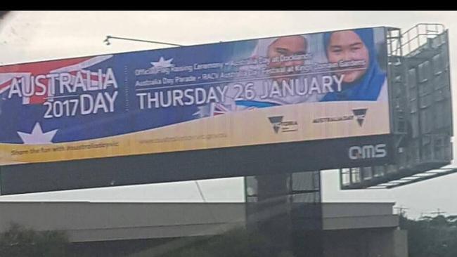 Social media erupted with an Islamophobic backlash after this photo of a billboard in Melbourne began circulating.